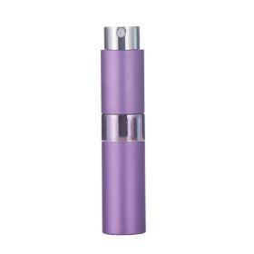 8 ml 15 ml Reusable Metal Perfume Bottle Cosmetic Spray Bottle Portable Empty Bottle Container Travel Sub-bottle Liner Glass (Color: purple, Capacity: 8ml)