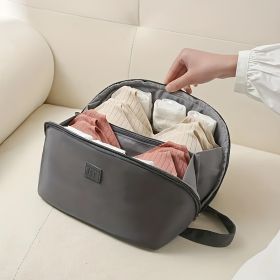 Minimalist Travel Clothes Zipper Bag, Lightweight Underwear Organizer, Dustproof Storage Bag (Color: Gray)
